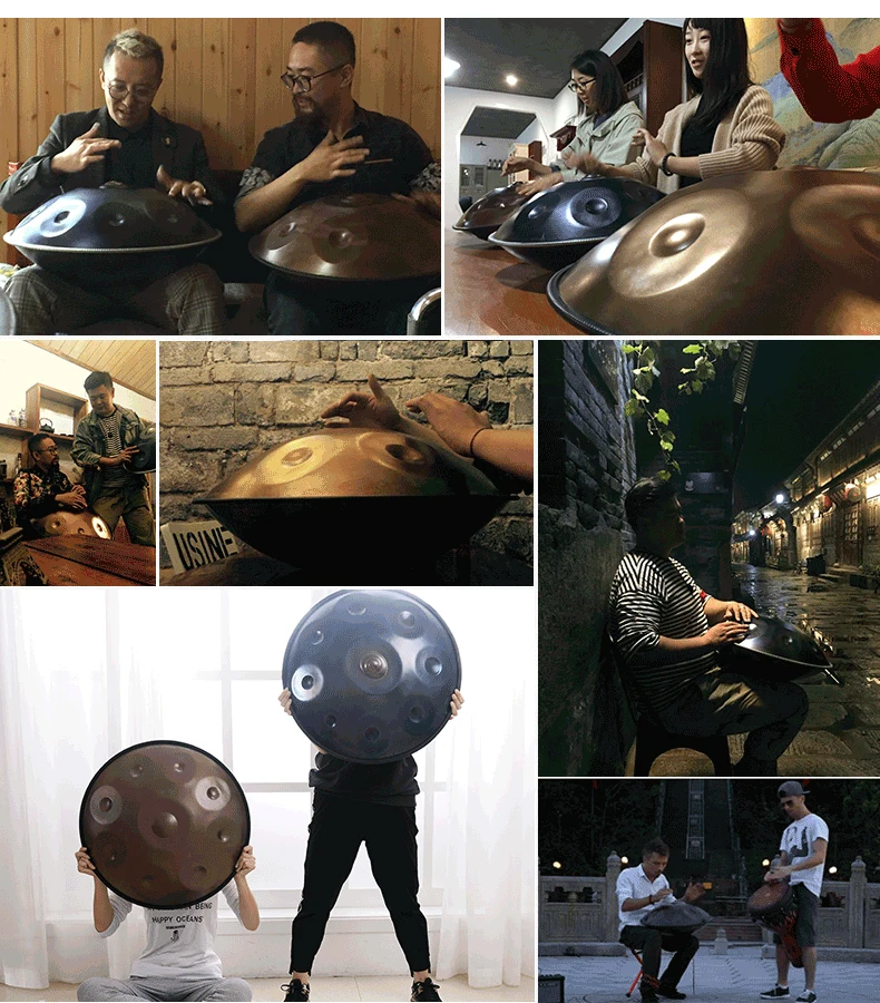 Новое поступление ручной барабан Handpan профессионального класса беззаботный воздушный духовой барабан инструмент стальной язык барабан для любителей музыки