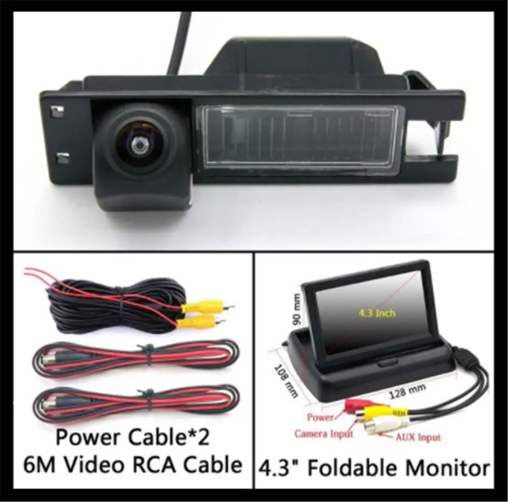 Camera with Monitor Камера заднего вида 175 градусов 1080P камера заднего вида для Opel Astra H J Corsa D Meriva A Vectra C Zafira B FIAT Grande Insignia - Название цвета: Camera with Monitor