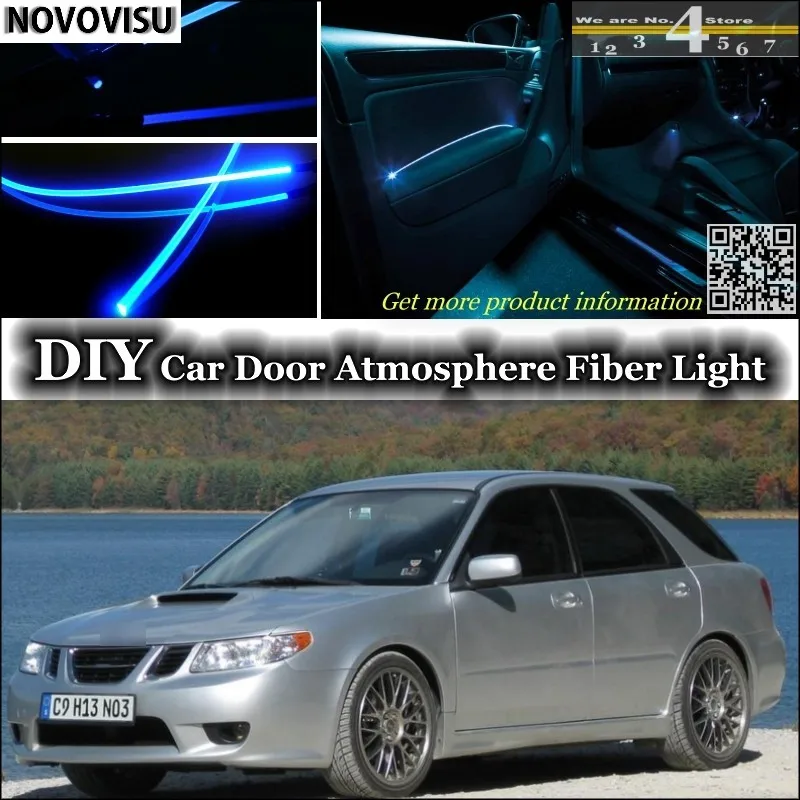 

Нововису для Saab 9-2X внутренний окружающий свет атмосфера волоконно-оптические полосы света внутри двери панель освещения не EL свет