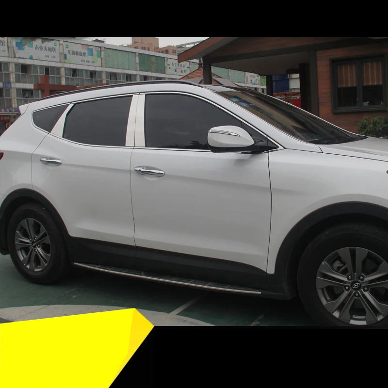 Lsrtw2017 304 нержавеющая сталь окна автомобиля планки для hyundai santa fe 2013 3rd поколения