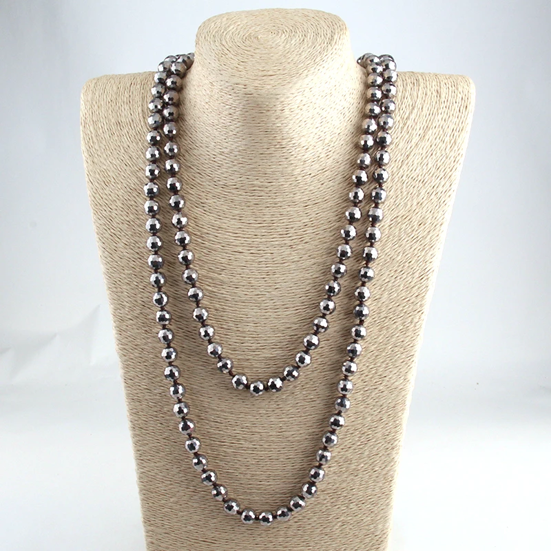 Женское Ожерелье с кристаллами модное богемное этническое 10 мм|crystal necklace|fashion