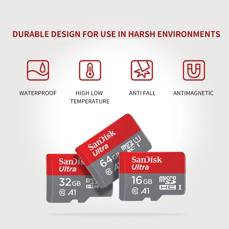 

SanDisk Micro SD Card Memory Card Class10 TF card 16gb 32gb 64gb 128gb Up to 100Mb/s Uitra C10 cartao de memoria for samrtphone