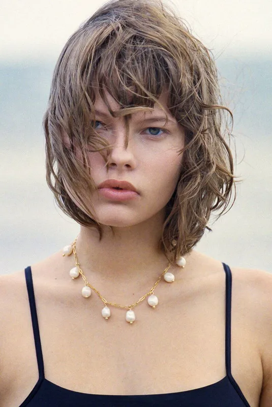 Женское Ожерелье с пресноводным жемчугом boho роскошное ожерелье кулоном из