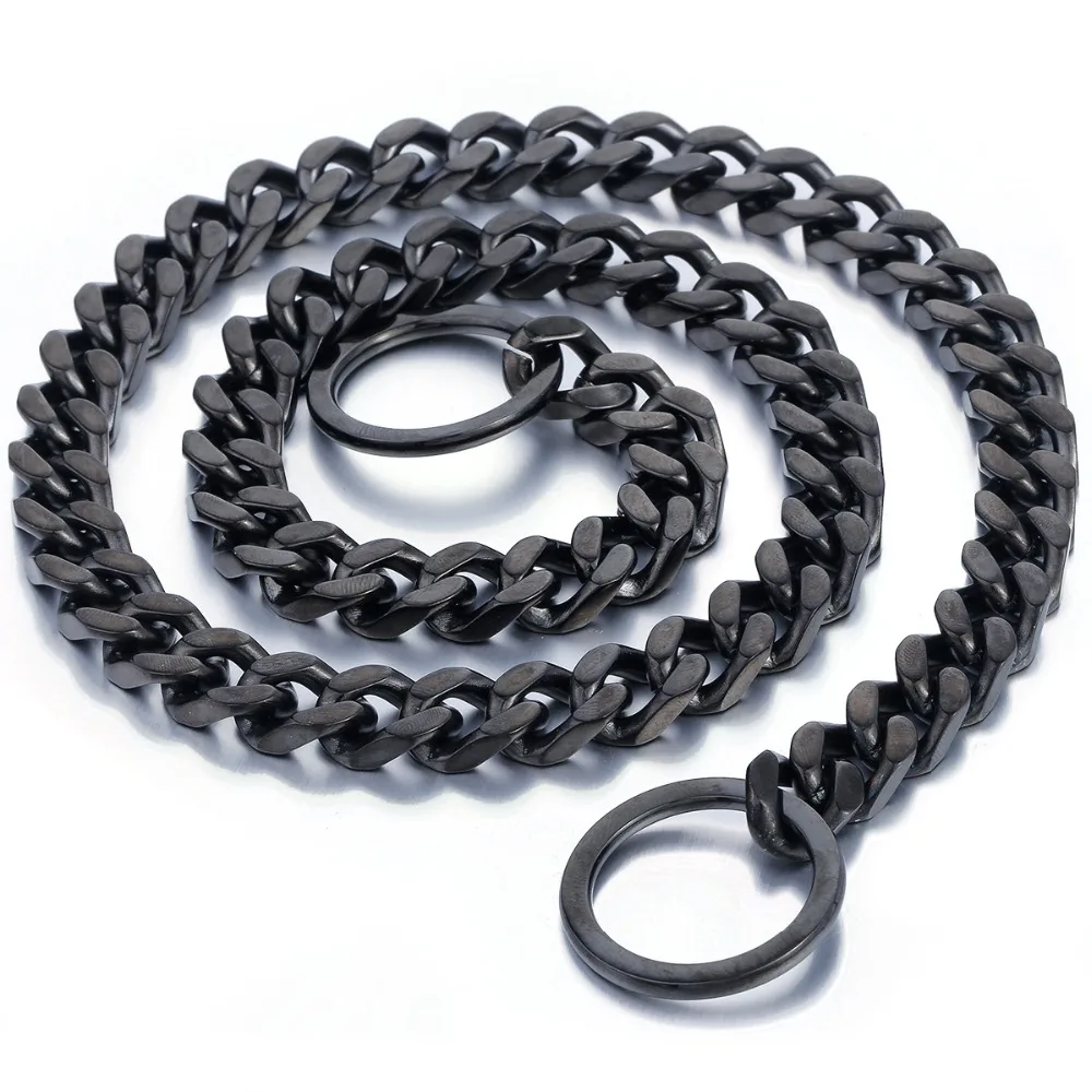 Тренировочный ошейник чокер для питомца щенка собаки цепь с кубинским звеном