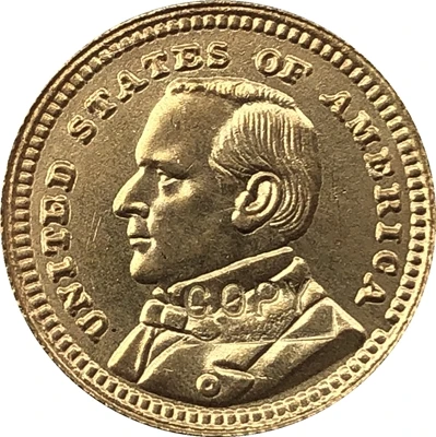 24-K Gola-Plated USA 1903 1 Dollars Франковская Монета КОПИЯ 15 мм