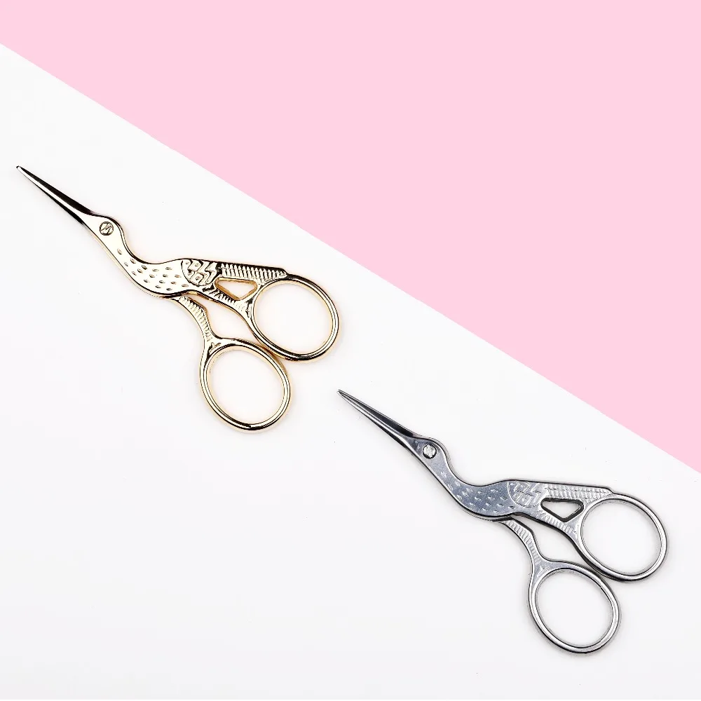 Нержавеющая форма бровей ножницы макияж изогнутые для портативные