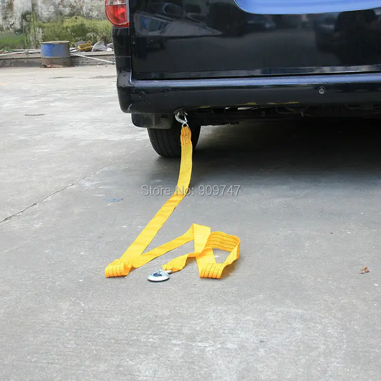 Free shipping Aishang Car trailer rope trailer belt 4.0 meters trailer hook Car Tow Rope Strap/Belt, Towing Ropes Real materials