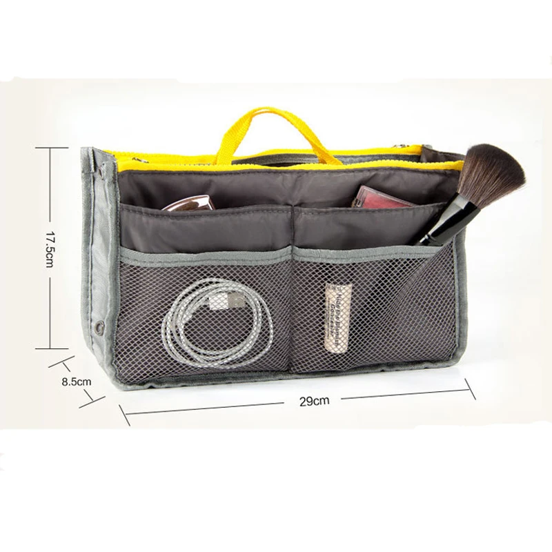 Organizer Insert Bag Women Nylon Travel Handbag Purse Large liner Lady Makeup Cosmetic Cheap Female Tote | Дом и сад