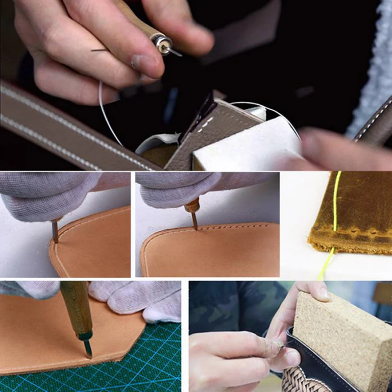 4 типа кожаного ремесла Elm Awl бытовой кожаный инструмент DIY кожаные швейные