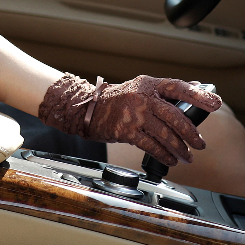 Лидер продаж! Модные женские солнцезащитные перчатки женский кружевные летние