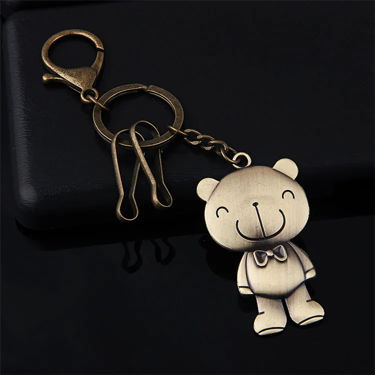 Брелок для ключей металлический винтажный милый медвежонок 2017|keychain love|fashion