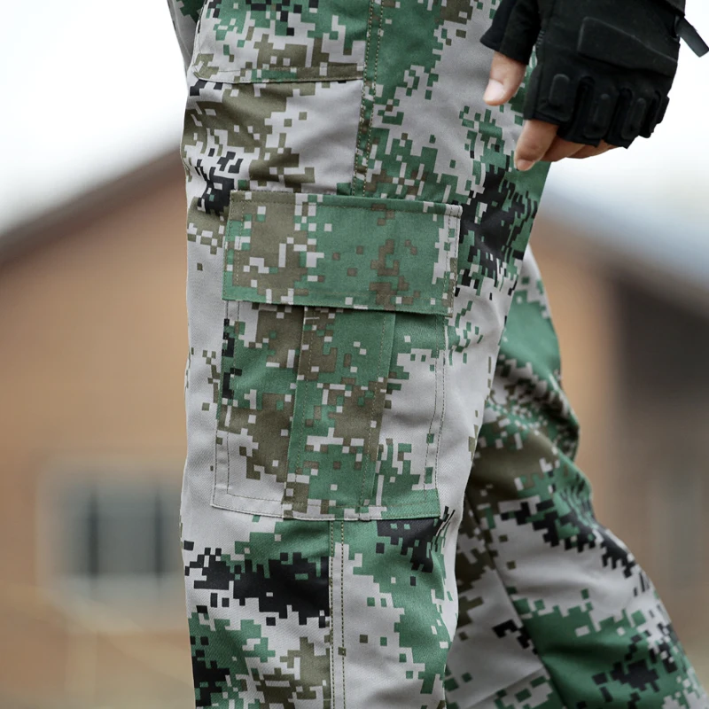 Зеленые камуфляжные брюки в стиле милитари мужские тактические карго армейские