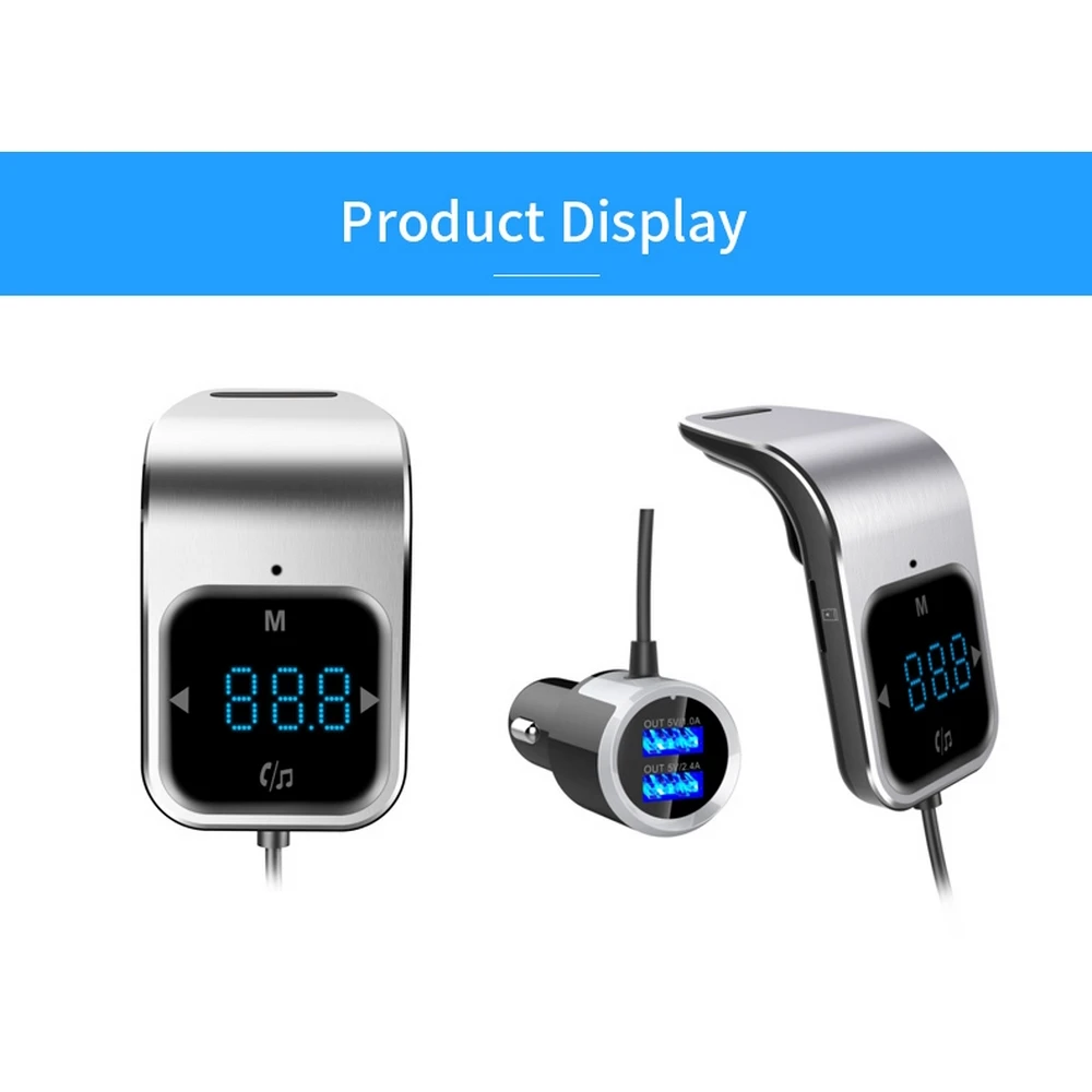 

FM Transmitter Wirless Bluetooth Car MP3 Player FM Modulator Radio Adapter dual USB Output Fast Charger Hands-free Bluetooth Kit