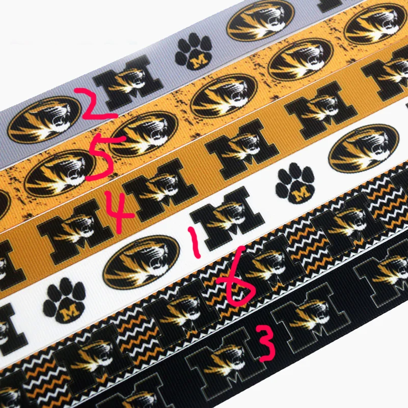 Новинка спортивная лента с принтом тигра одним лицом 22 мм ручная работа бант