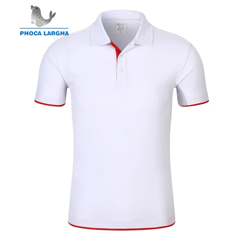 Мужская рубашка-поло Классическая хлопковая рубашка с коротким рукавом и