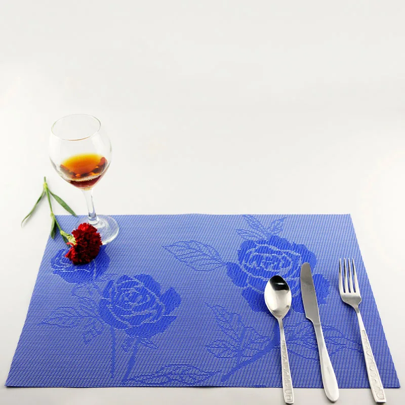 6 шт. столовых Настольный коврик высококлассные термостойкие Роза выпить стакан