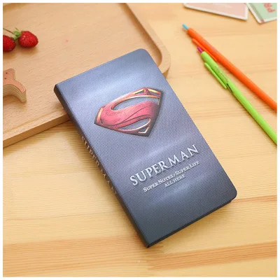 Superman Милый блокнот Бэтмен Kawaii Мультфильм альбом для рисования тетрадь в твердой обложке дневник детские школьные принадлежности WJ-XXWJ536 - Цвет: Superman
