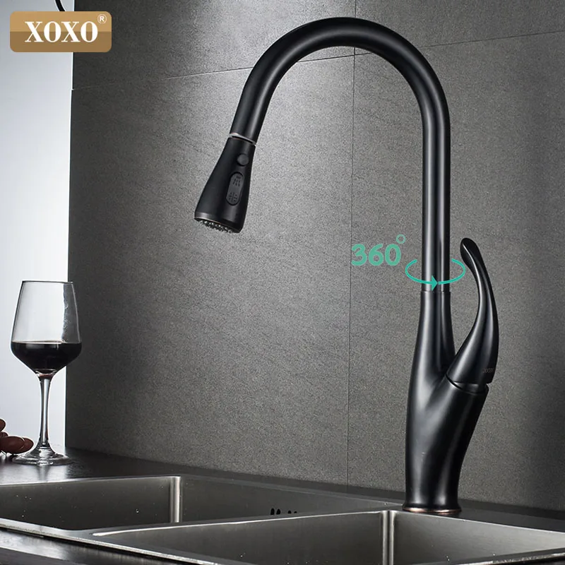 Смесители для кухни XOXO torneira 83036 выдвижной кран с одной ручкой поворотный горячей