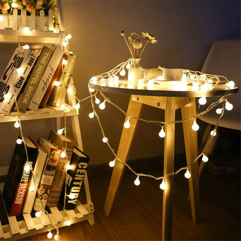 New Beautiful LED String Lights Warm White Ball Fairy Battery Powered Starry Bedroom Outdoor Decor | Лампы и освещение