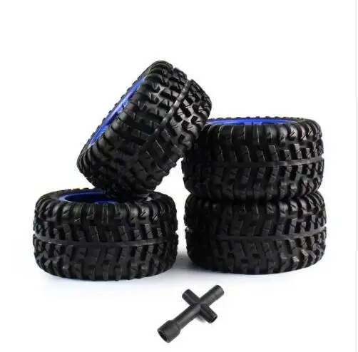 Wltoys 12428 12423 12628 Feiyue FY-03 JJRC Q46 Q40 Q39 1/12 RC автомобиль запасные Запчасти обновления большие шины - Цвет: 4pcs blue tire