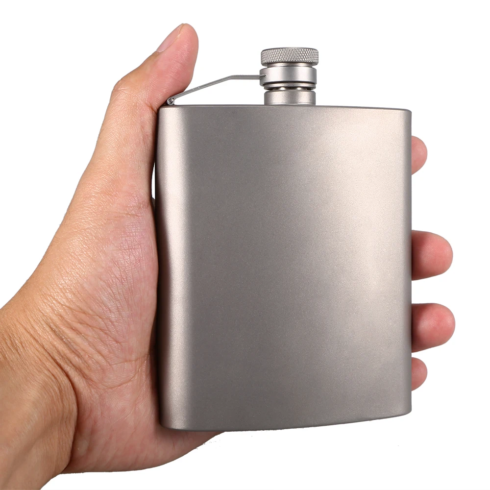 

Ultra Titanium Flask Light Flat Hip Flask Outdoor Camping Picnic Hiking Pot Stoves Tableware Flask