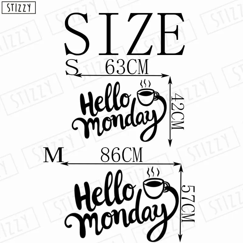 Настенная Наклейка stizzy Coffee знак окна наклейки на стену вдохновляющие цитаты Hello