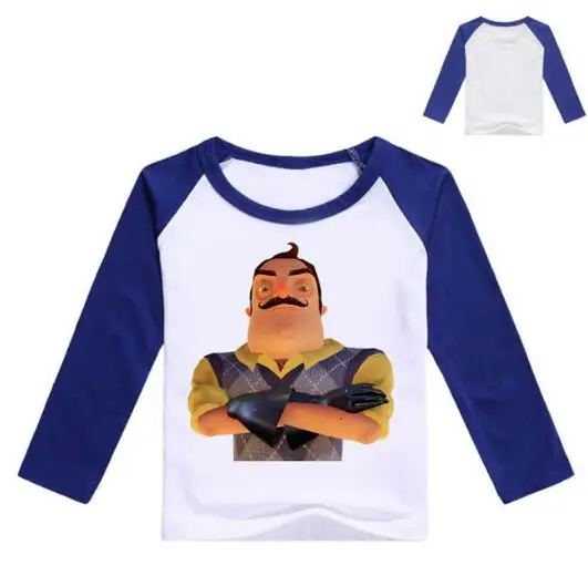 Футболка с принтом Hello Neighbor для детей от 2 до 12 лет Одежда маленьких мальчиков