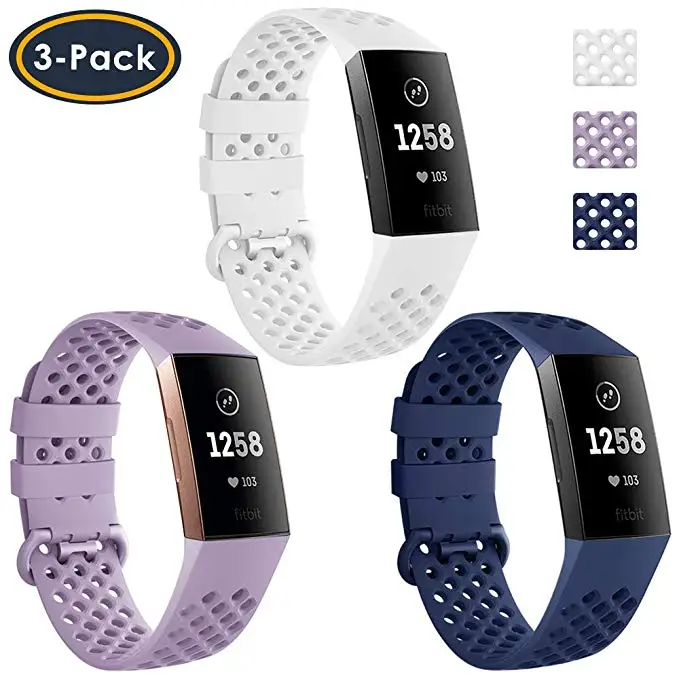 Золотой 3 шт., Модный женский мужской браслет, ремешок для Fitbit Charge, 3 ремешка для замены, Мужские t Часы Для Fitbit Charge3 Смарт-часы аксессуары - Цвет: Золотой