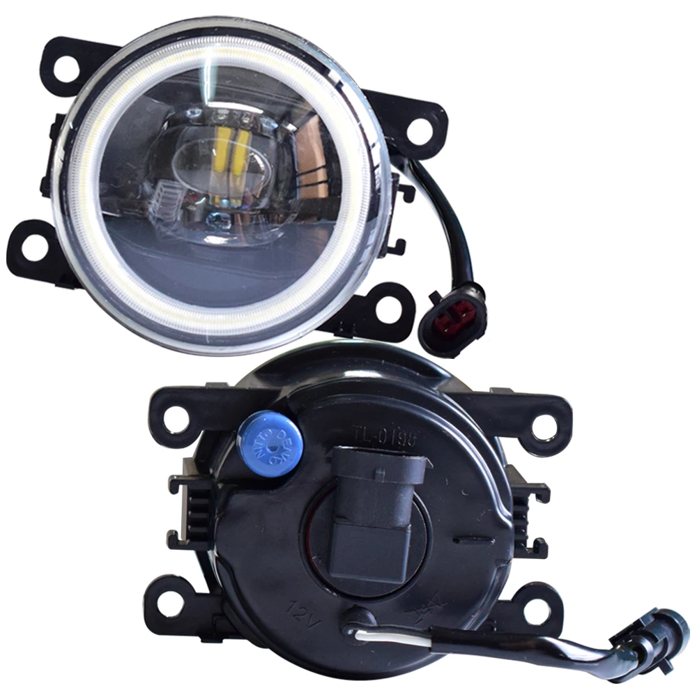Противотуманный светильник angel eyes для Renault Megane 2 салун LM0 LM1 2003- противотуманная фара в сборе 12 В светодиодный супер яркий противотуманный светильник s