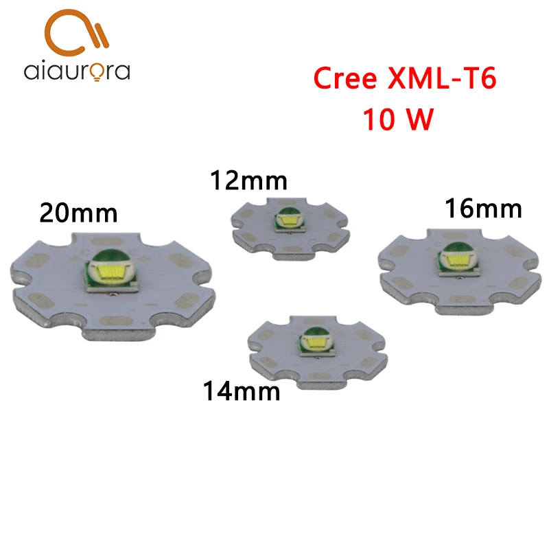 1 шт. CREE XML XM-L T6 светодиодный U2 10 Вт белый/теплый белый высокого Мощность эмиттер