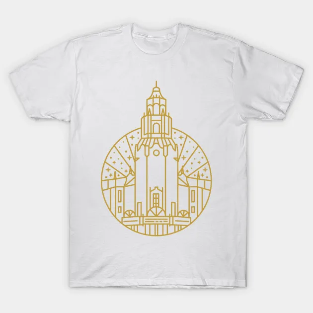 Весна Низкой цене футболки женщины 2017 лето Carthay Круг Театр-Голливуд Короткие