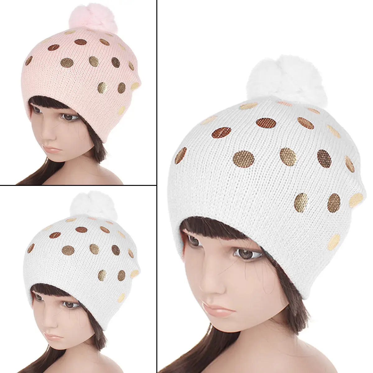 Toddler Kids Girl Boy Baby Infant Winter Warm Chunky Crochet Knit Hat Beanie Cap | Детская одежда и обувь