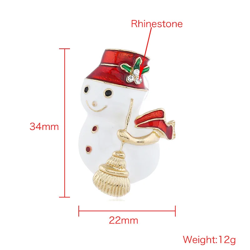 1 шт. брошь Снеговик на Рождество и новый год корсажный подарок банкетные булавки