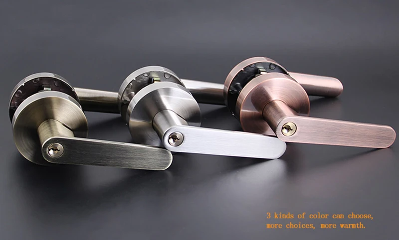 Высококачественные дверные ручки с Одним Болтом Внутренний замок 3 ключами цвета
