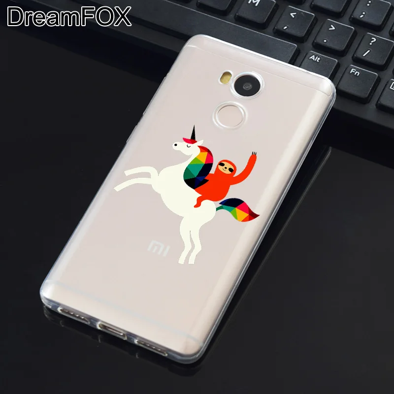 DREAMFOX M352 Ленивец и енот Мягкий ТПУ силиконовый чехол для Xiaomi Redmi Note 3 4 5 Plus 3S 4A 4X 5A Pro