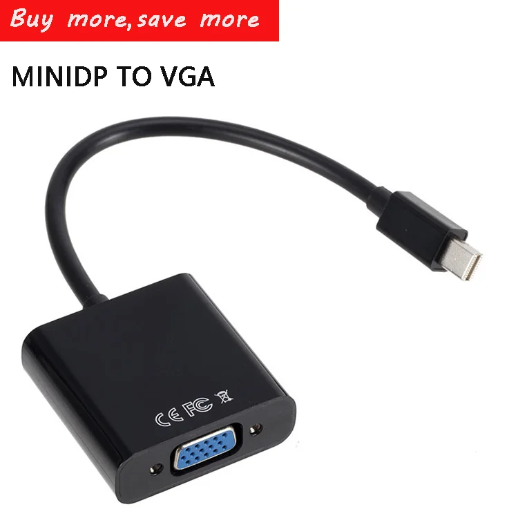Кабель адаптер 1080P MiniDP для VGA MINI Display Port To D Sub Apple Macbook PC Surface Pro|Компьютерные кабели и