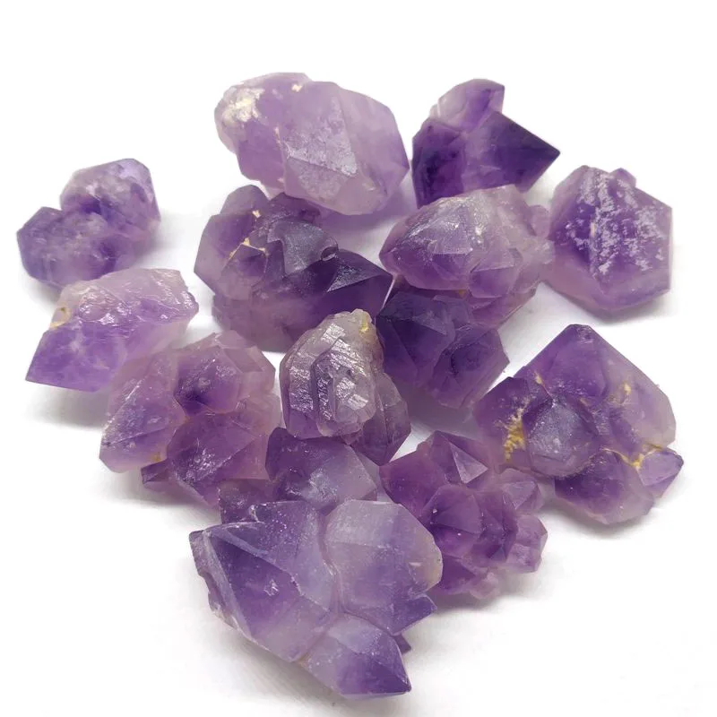 50 г натуральный красивый аметист позвоночника гравий фиолетовый кристалл точки