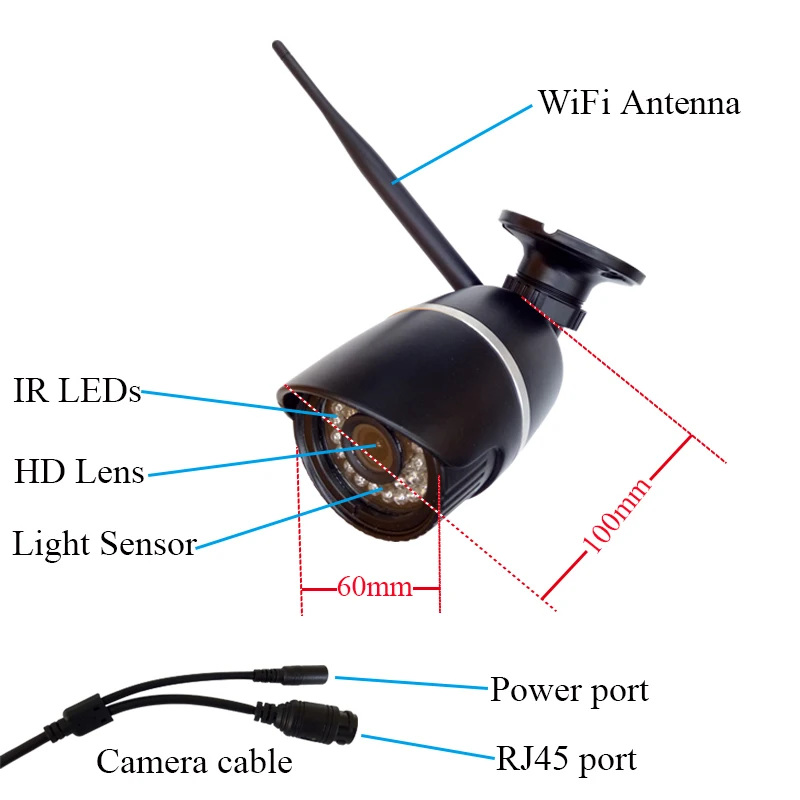 Evolylcam 4CH/8CH NVR Беспроводная 2MP 1080P ip-камера Onvif P2P WiFi наружная ИК-камера