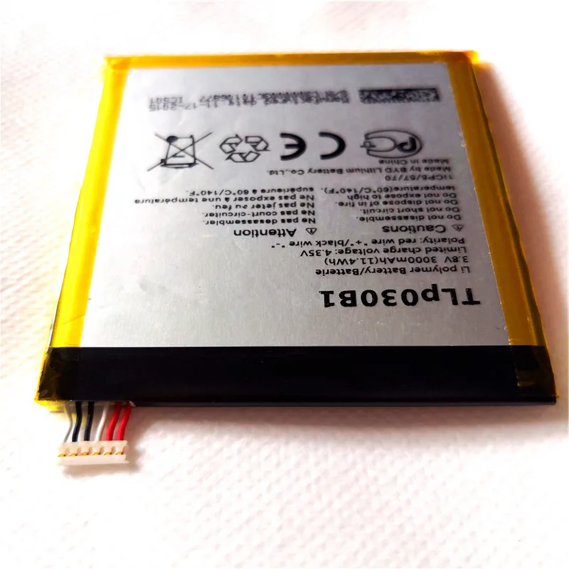 3000 мАч TLp030B1 батарея для сотового телефона Alcatel One Touch S7 / 7045Y 7045D 7045A Flash 2 7049D с
