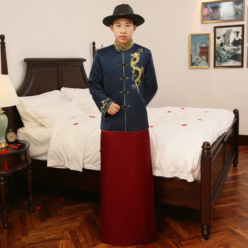2018 Весна и лето Специальное модное шоу Китайский Мужской традиционный костюм