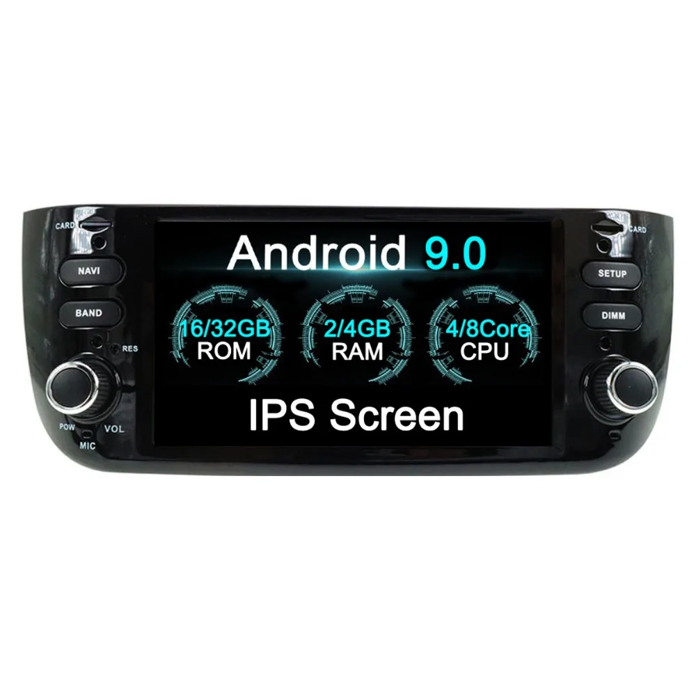 Автомобильный радиоприемник на Android 9 0 для Fiat Abarth Punto EVO Linea 2012 2016 Octa Cores 4G + 32G