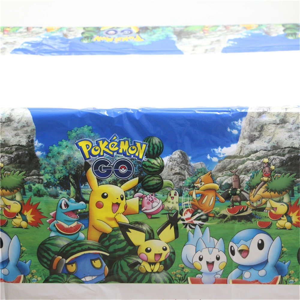 1 шт./партия, скатерть с изображением героев мультфильмов Pokemon Go для празднования дня рождения, Детская скатерть для украшения душа, принадлежности для карт