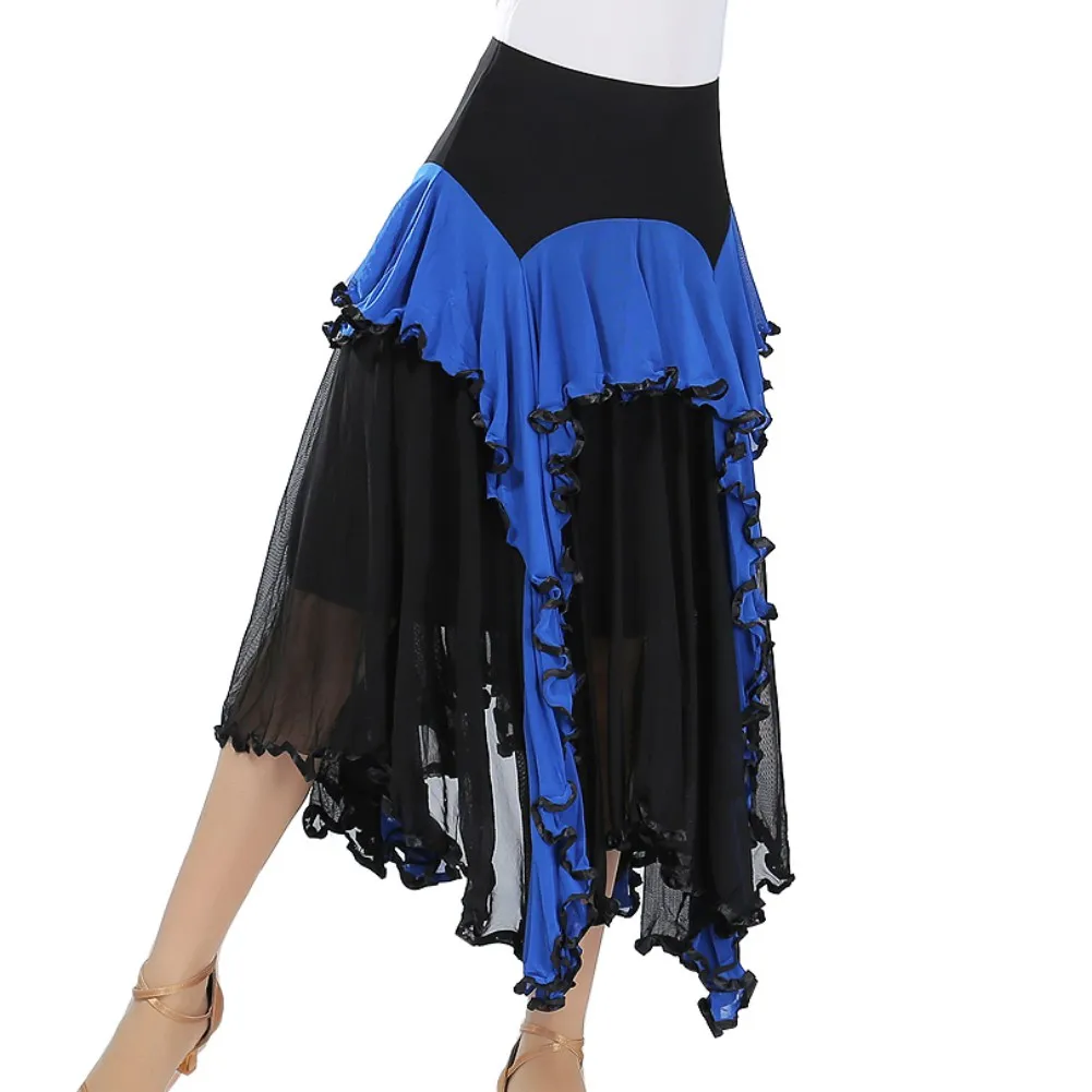 Fashion Modern Dance Skirt Sequins flowers skirts Tango Ballroom Waltz for Women Lady Adult Party Half-length | Тематическая одежда