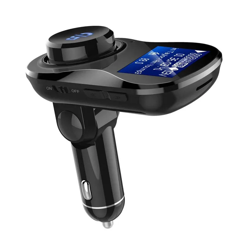 Jajabor Bluetooth Автомобильный fm-передатчик Bluetooth автомобильный комплект громкой связи AUX 3,5 мм аудио плеер двойной USB зарядное устройство большой экран дисплей