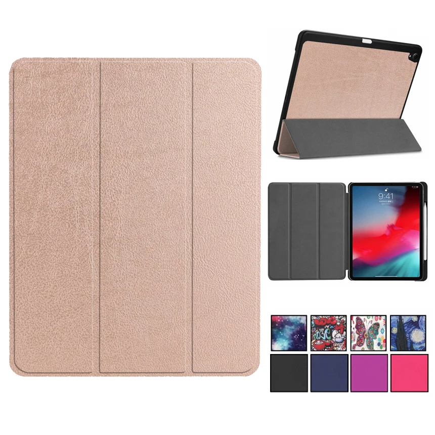 

Тонкий чехол с рисунком для Apple iPad Pro 11, умный чехол-карандаш с функцией автоматического сна и функцией пробуждения, чехол-карандаш из искусс...