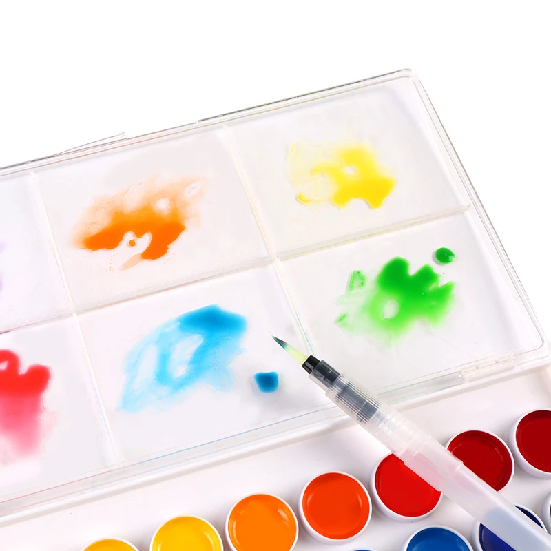 36 Цвета одноцветное набор акварельных красок яркий цвет воды портативный