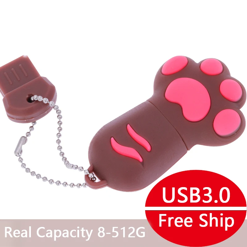 Новая реальная емкость мини Кот коготь USB флэш-накопитель 512 Гб карта памяти Флеш