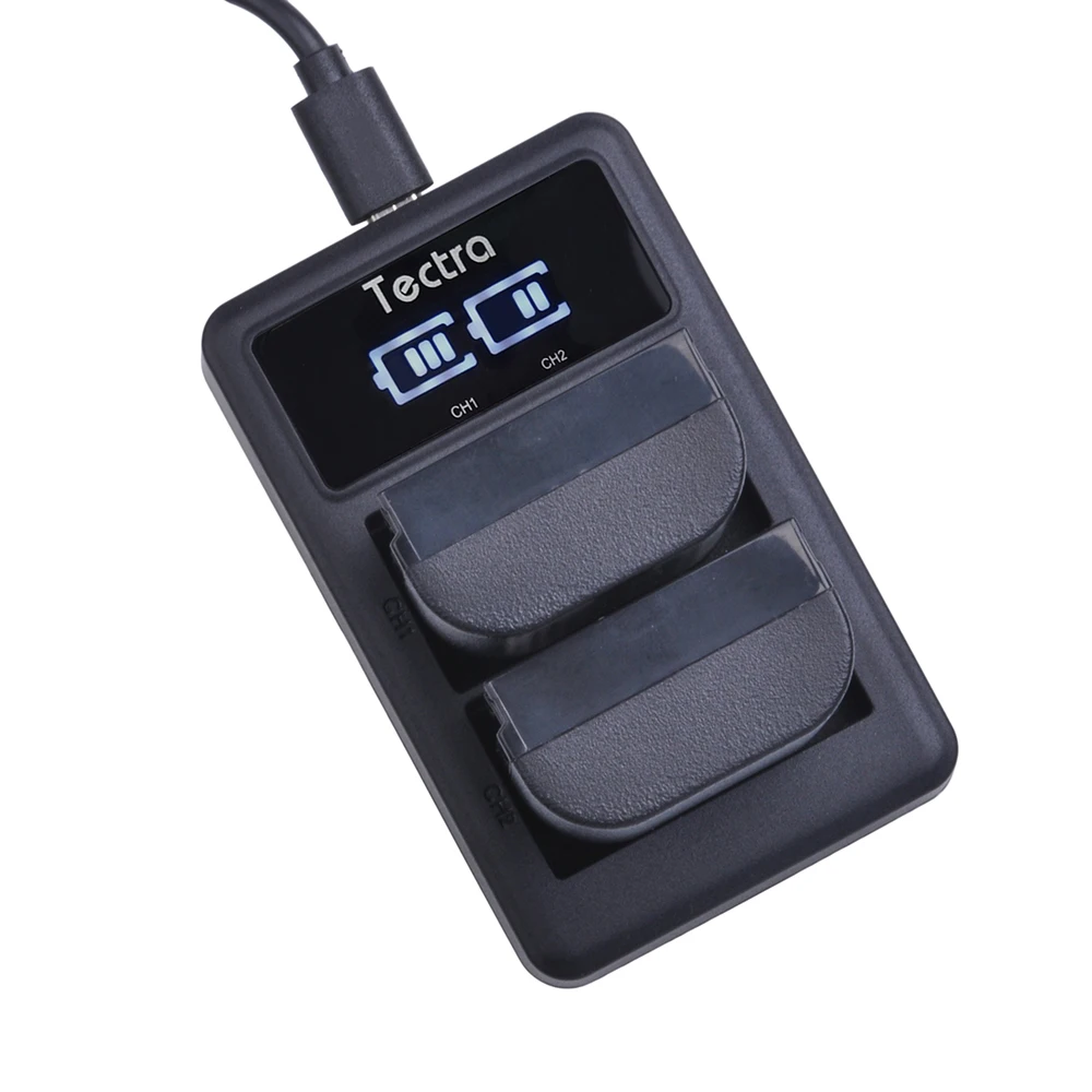Tectra 4pcs LP-E6 LP E6 E6N цифровой аккумулятор + светодиодный дисплей USB двойное зарядное
