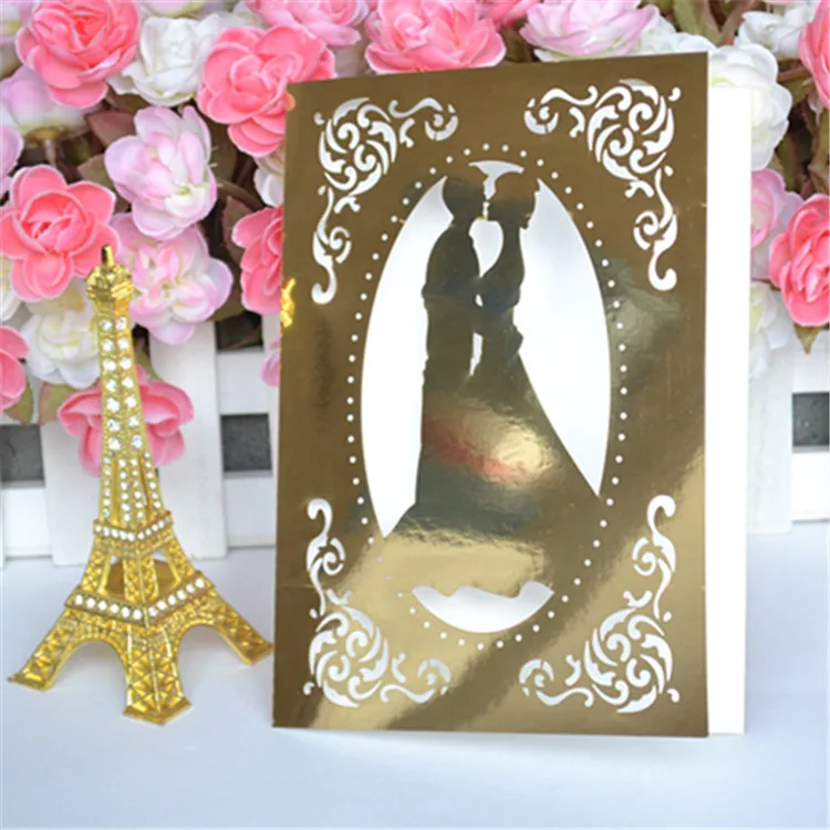 Красивые приглашения оригинальные свадебные лазерные дизайн креативный