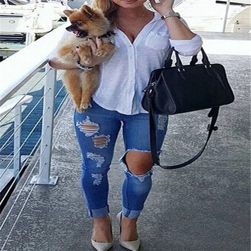 Модные новые женские джинсы обтягивающие леггинсы тонкие длинные брюки карандаш